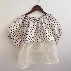 Handmade floral sheer top. NWT